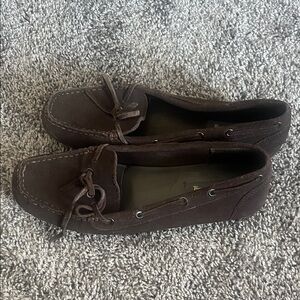 St. John Collection Dark Brown Suede Loafers